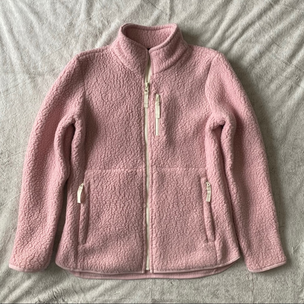 Talbots Petite Sherpa Fleece Zip Up